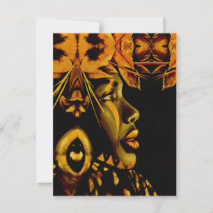 Schöne Dame aus der Vergangenheit Postkarte