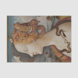 Schöne Dame-Gesicht-Dekodierung Seidenpapier