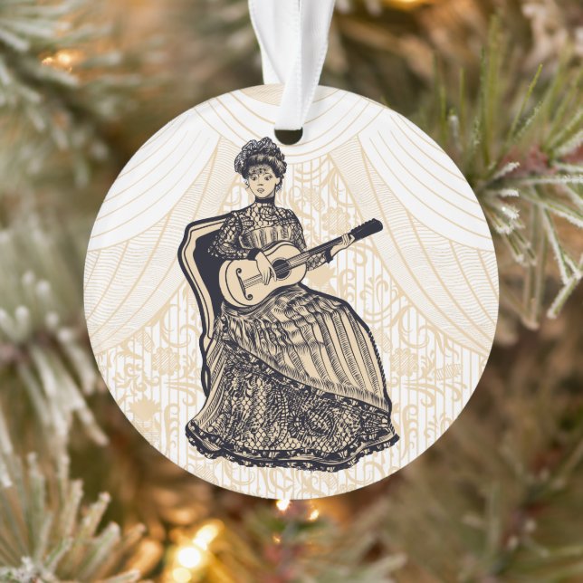 Schöne Dame mit Gitarre Ornament (Baum)