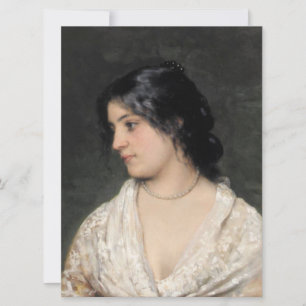 Schöne Dame mit Perle Necklace Karte