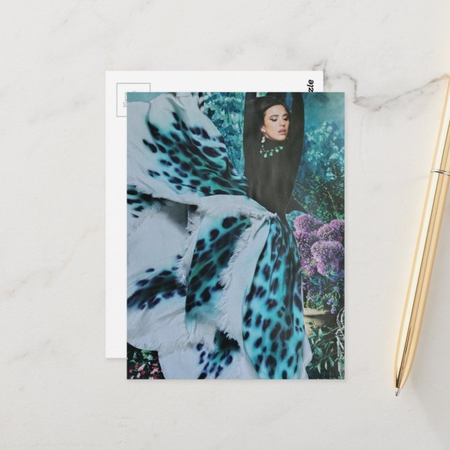 Schöne Damen Mode Collage Postkarte (Vorderseite/Rückseite Beispiel)