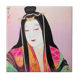 Schöne Damenkunst orientalischen japanischen Fliese