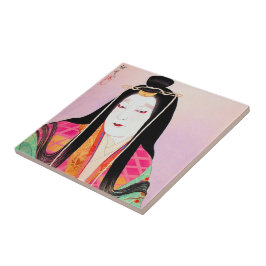 Schöne Damenkunst orientalischen japanischen Fliese