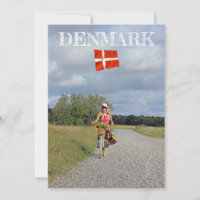 Schöne Dänemark Flat Greeting Card!