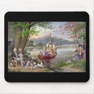 Schöne Darstellung Vintager Kunst Mousepad