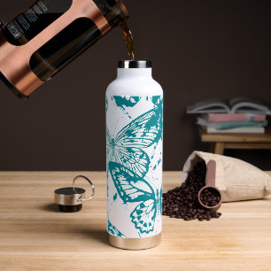 Schöne Darstellung von blauen, umrandeten Schmette Trinkflasche