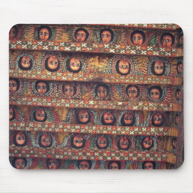 Schöne Decke von Debre Birhan Selassie Kirche Mousepad (Vorne)