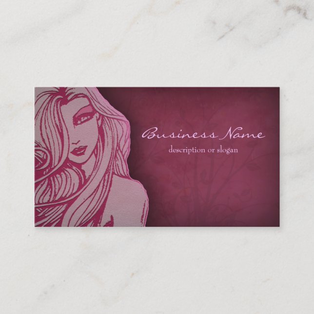 Schöne Deep Pink Business Card Visitenkarte (Vorderseite)