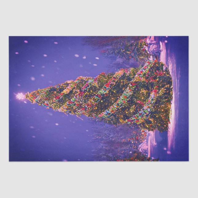 Schöne Dekoration des Weihnachtsbaumes Seidenpapier (Vorderseite)