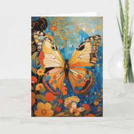 Schöne dekorative Butterfly Floral Vielen Dank Karte