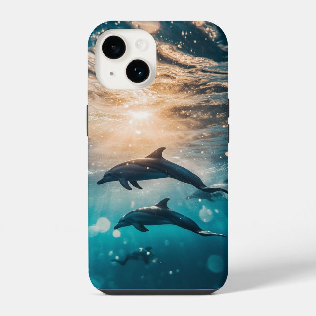 Schöne Delfine iPhone / iPad-Hülle Hülle (Rückseite)