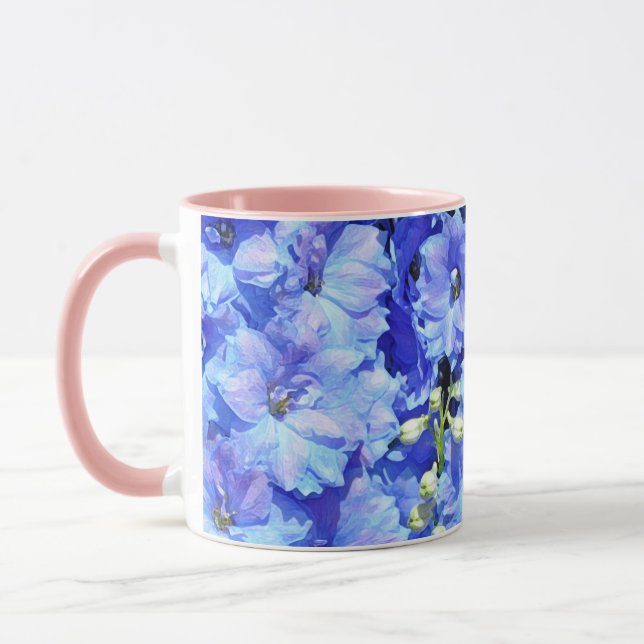Schöne Delpinium-Blume Tasse (Links)