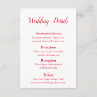 Schöne Details zu Rot und Weiß Hochzeiten