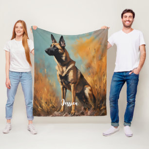 Schöne deutsche Malinois Fleecedecke