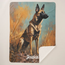 Schöne deutsche Malinois Sherpadecke