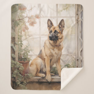 Schöne Deutsche Schäferin Sherpadecke