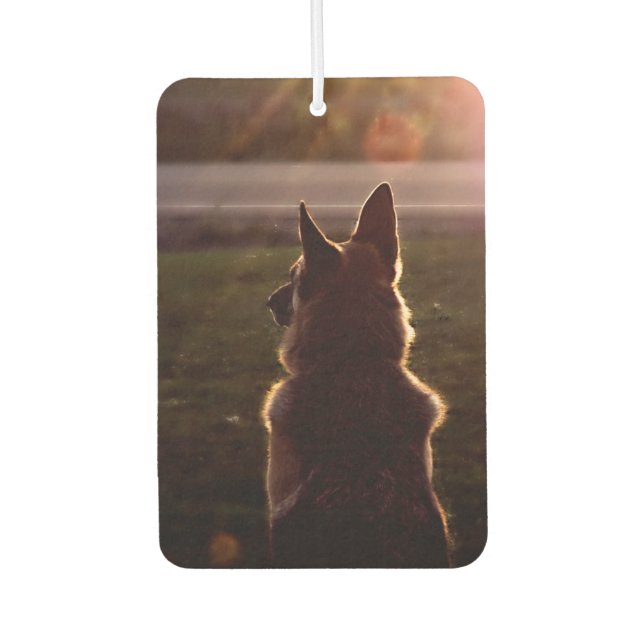 Schöne deutsche Shepherd Car Air Freshener Autolufterfrischer (Vorderseite)