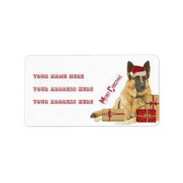 Schöne deutsche Shepherd Holiday Address Labels Adressaufkleber