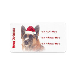 Schöne deutsche Shepherd Holiday Address Labels Adressaufkleber
