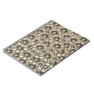 Schöne Diamond-Blume Notizblock