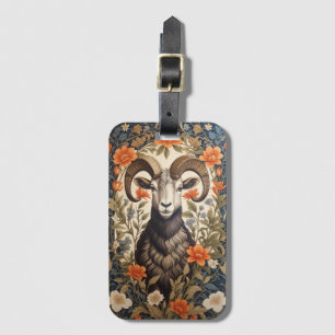 Schöne Dickhornschaf William Morris Inspiriert Gepäckanhänger