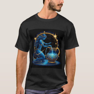 Schöne digitale Illustration des Wassermannzeichen T-Shirt
