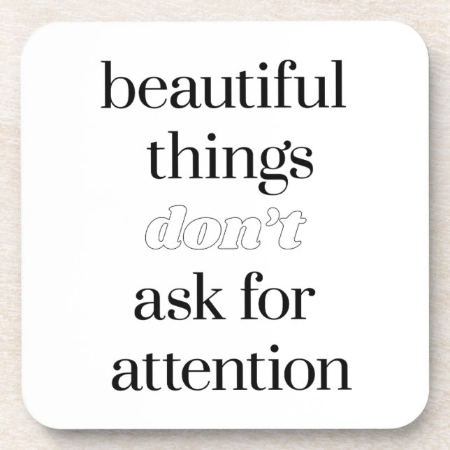 Schöne Dinge harter Kunststoff-Untersetzer Getränkeuntersetzer (Vorderseite)