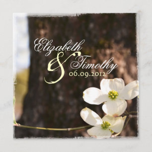 Schöne Dogwood Wedding Einladung v3