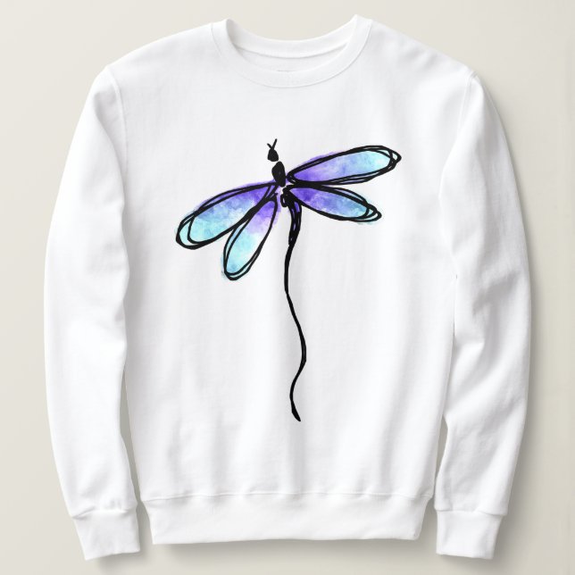 Schöne Dragonfly Abstrakte Kunst zu tragen Sweatshirt (Design vorne)
