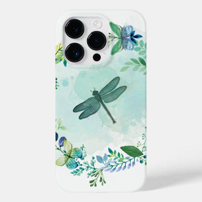 Schöne Dragonfly Butterfly Flora Case-Mate iPhone Hülle (Rückseite)