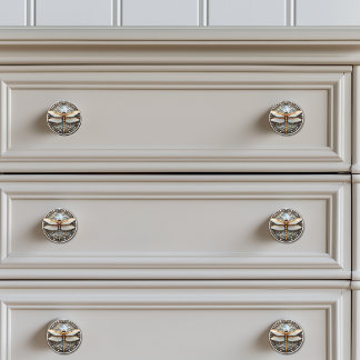 Schöne Dragonfly Gems Gold Mutter von Pearl Keramikknauf