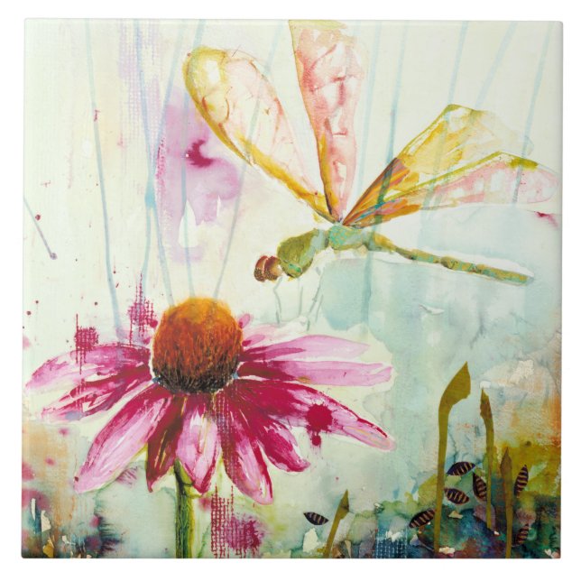 Schöne Dragonfly Keramik Küche Tile Fliese (Vorderseite)