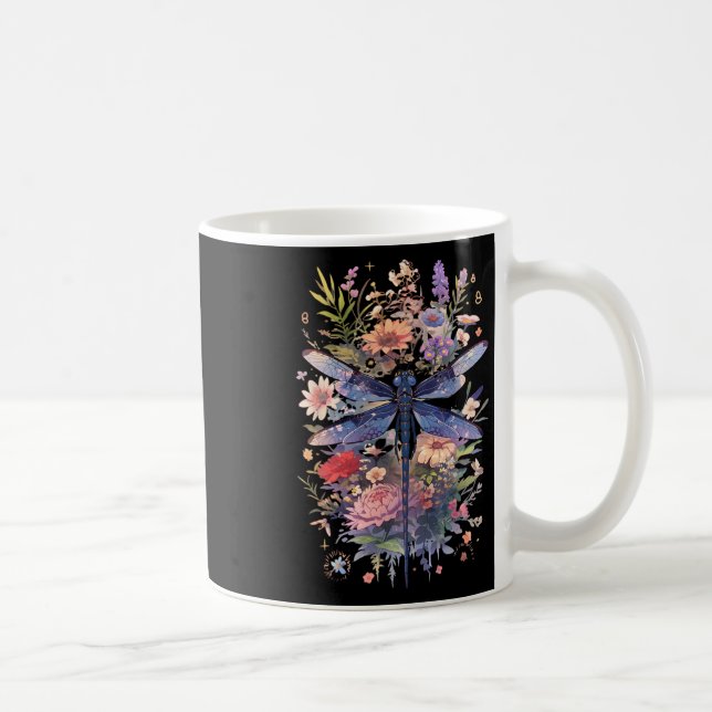 Schöne Dragonfly Kunst, Dichtung und Musik Kaffeetasse (Rechts)