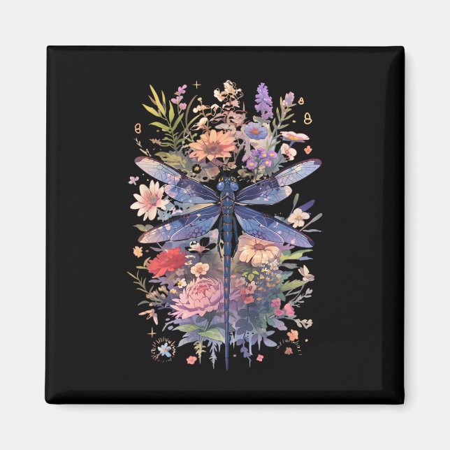 Schöne Dragonfly Kunst, Dichtung und Musik Magnet (Vorne)