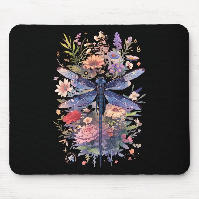Schöne Dragonfly Kunst, Dichtung und Musik Mousepad (Vorne)