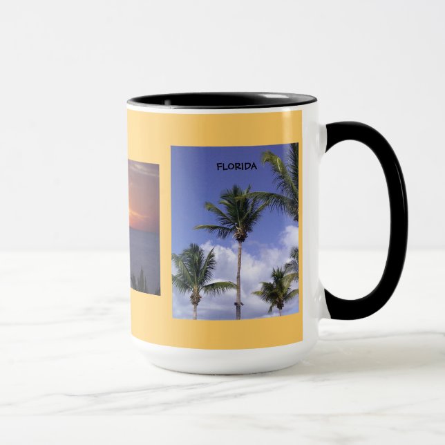 Schöne Drei-Bilder-Florida-Geschenkidee Tasse (Rechts)