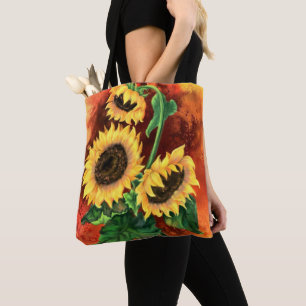 Schöne Drei Sonnenblumen - Malerei