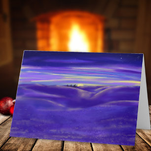 Schöne Drei-Weisen-Männer-Aquarell Feiertagskarte