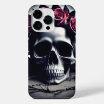Schöne Dunkel- und Gotische Rose Skull