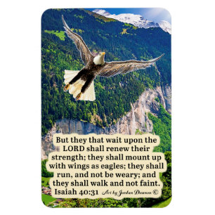 Schöne Eagle-Schrift Magnet Isaiah 40:31