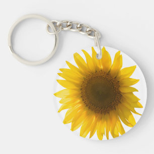 Schöne echte Sonnenblumen-Foto-Minimalist-Muster Schlüsselanhänger