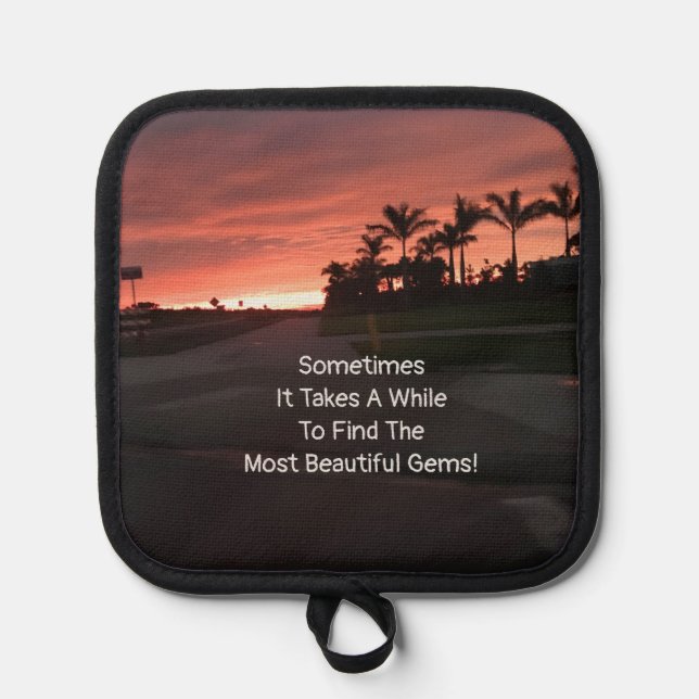 Schöne Edelsteine Topflappen (Vorderseite)