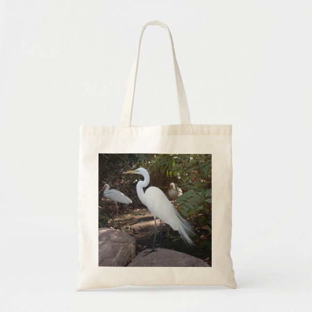 "Schöne Egrette"-Tasche Tragetasche (Vorne)