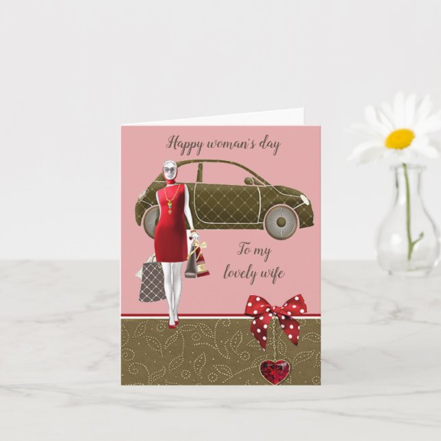 Schöne Ehefrau großartig Karte (Kleine Pflanze)