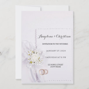 Schöne Ehering Hochzeitseinladung Karte