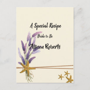 schöne einfache Seestern-Hochzeitsshower Postkarte