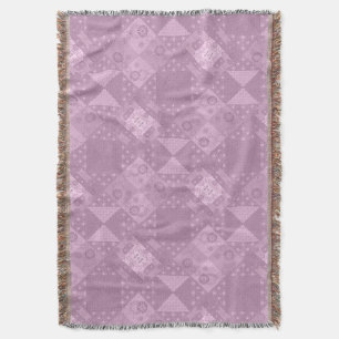 schöne einfache traditionelle lila Patchworkarbeit Decke