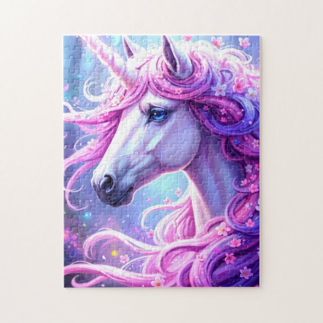 Schöne Einhorn  Puzzle (Vertikal)