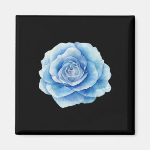 Schöne einzelne blaue Rose in Wasserfarbe Yoga Gym Magnet