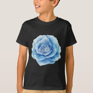 Schöne einzelne blaue Rose in Wasserfarbe Yoga Gym T-Shirt